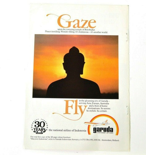 Vintage Garuda Indonesian Airways advertentie uit 1979