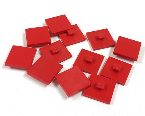 Vintage Fischertechnik 38246 bouwplaten 15 × 15, rood, 12 stuks