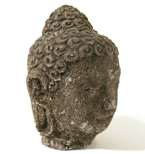 Khmer-boeddhahoofd van zandsteen, ca. 13 cm