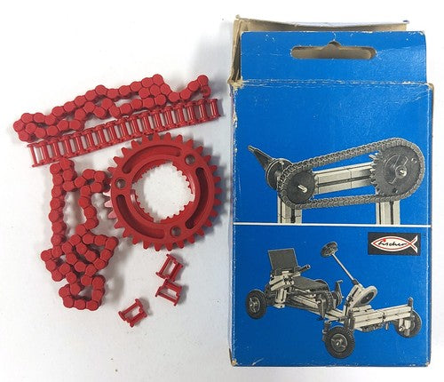 Vintage Fischertechnik 022 set met 100 kettingschakels, West-Duitsland