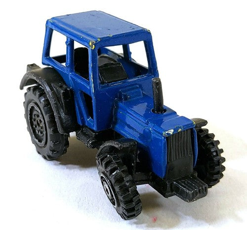 Vintage blauwe diecast tractor, China