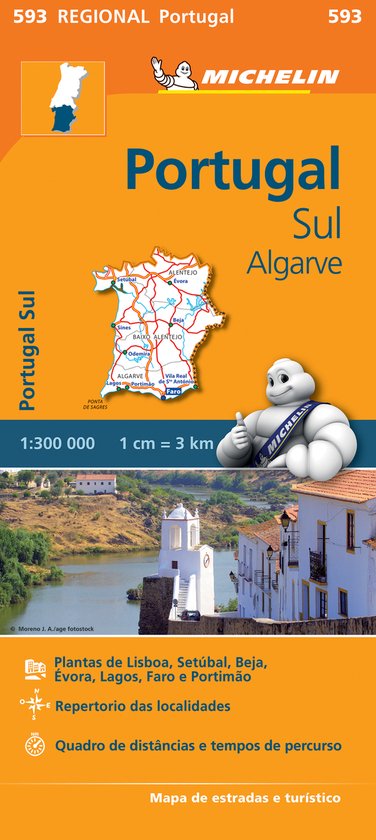 Portugal Sul Algarve REGIONAL Map 593 - Michelin
