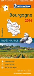 Bourgogne 17519 Carte Michelin kaart 2016