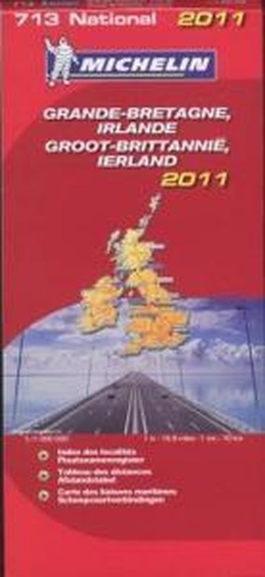 nationale kaart 713 Groot - Brittannie Ierland - Michelin
