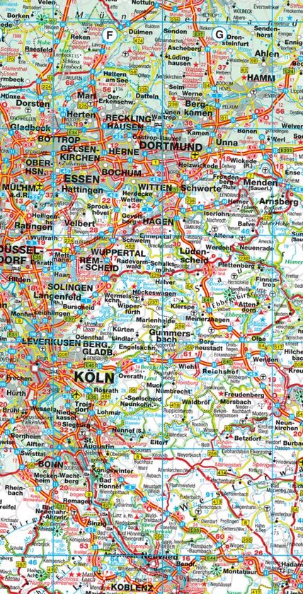 plan autokaart - Duitsland 1 : 750.000 - Falk