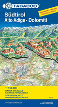 South Tirol / Alto Adige / Dolomites Road Map & Panoram. Map - Michael Müller