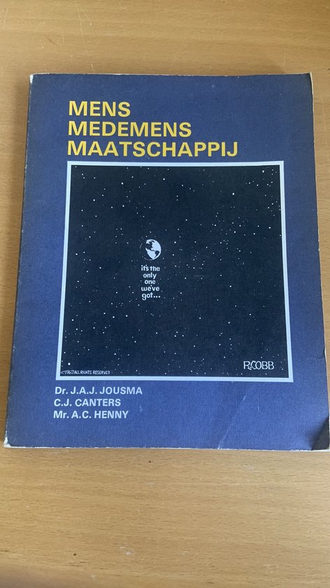 Mens medemens maatschappy - Jousma, C.J. Canters