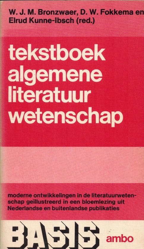 Tekstboek algemene literatuur wet. - Bronzwaer