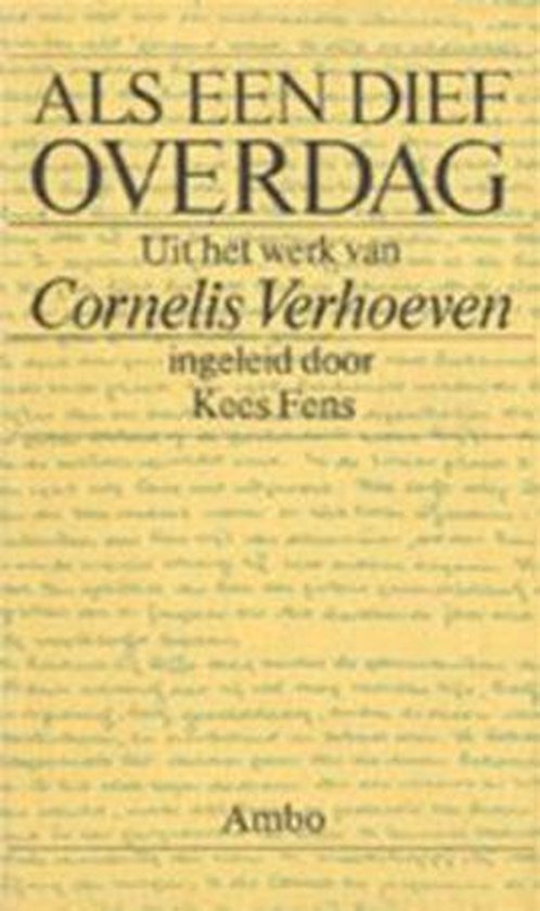 Als een dief overdag - Verhoeven, Kees Fens