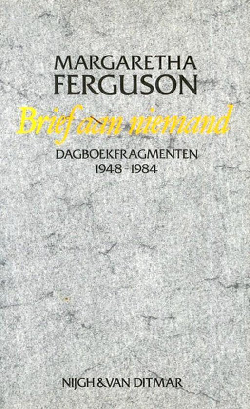 Brief aan niemand - Margaretha Ferguson
