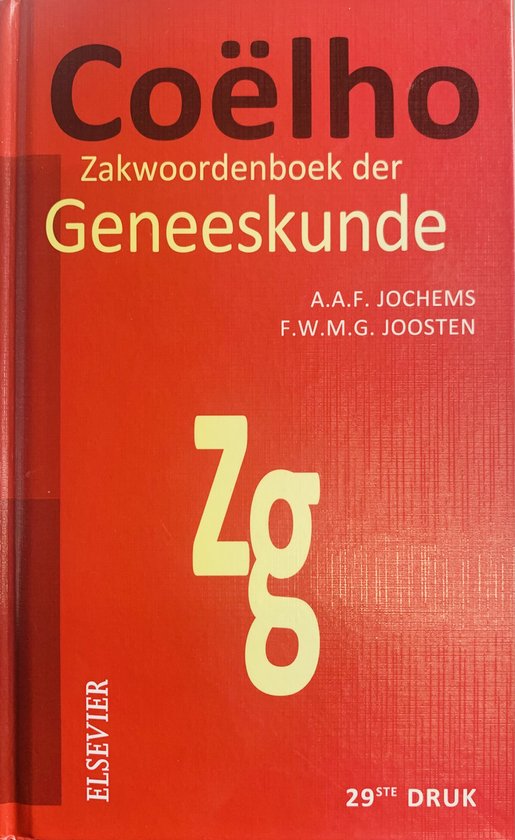 Coëlho Zakwoordenboek Der Geneeskunde / Druk 29 - ... Coelho