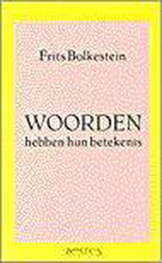 Woorden hebben hun betekenis - Bolkestein