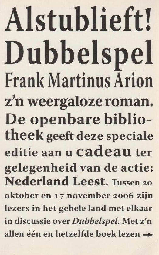Dubbelspel - Frank Martinus Arion