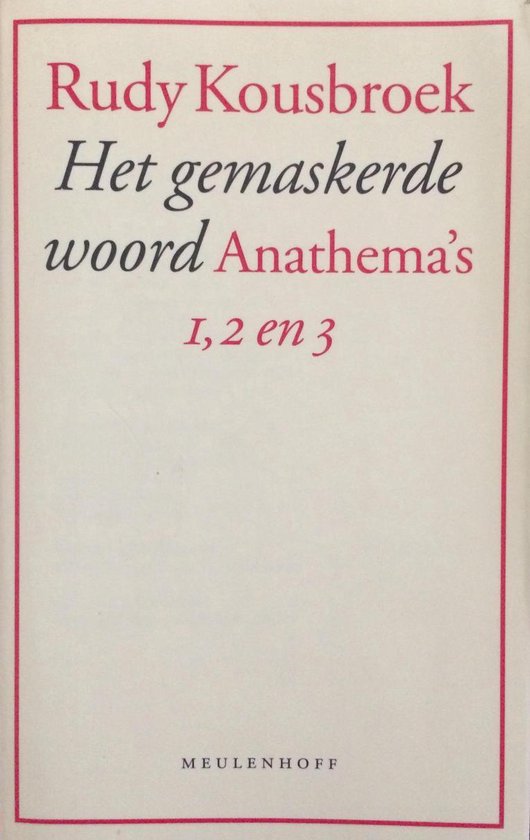 Gemaskerde woord. anathema's 1 - Kousbroe