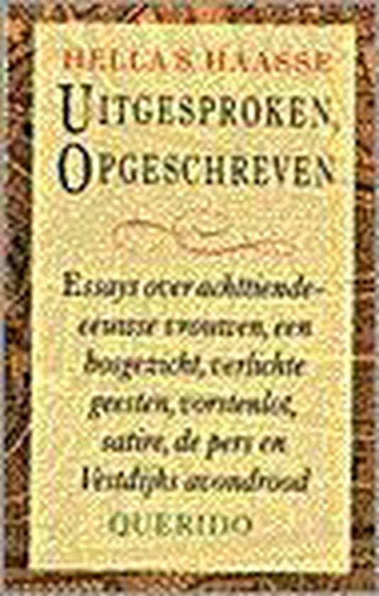 Uitgesproken Opgeschreven - H.S. Haasse