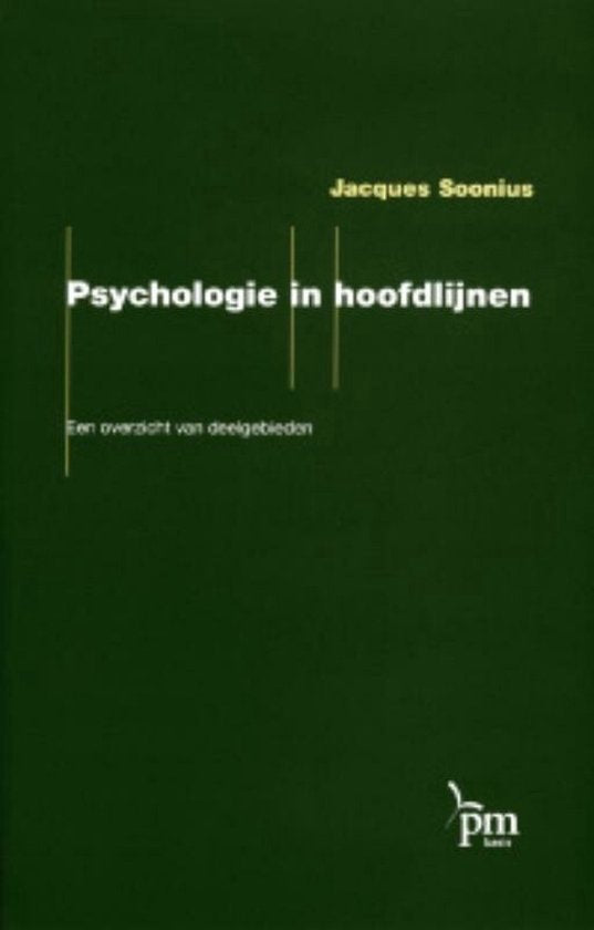 Psychologie In Hoofdlijnen - Jacques Soonius, J. Soonius