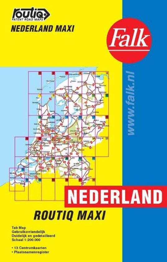 Routiq patent wegenkaarten - Routiq Nederland Maxi Tab Map - Falk