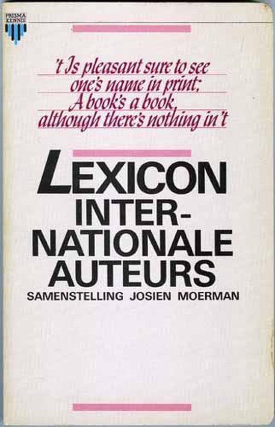 Lexicon internationale auteurs - Prisma Pocket 2481 - Josien Moerman