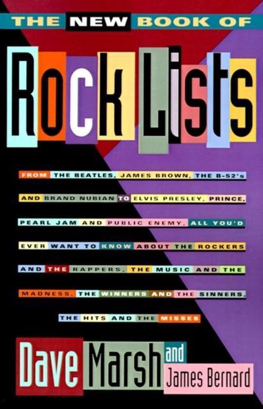 The New Book of Rock Lists - Dave Marsh, James Bernard