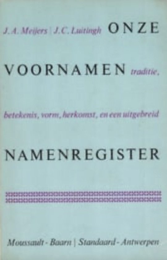 Onze voornamen - Meyers