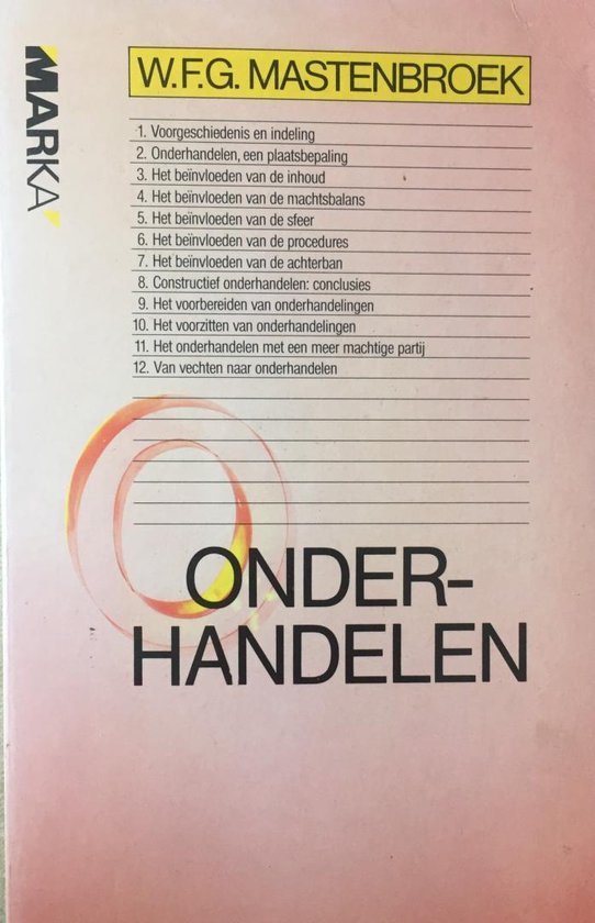 Onderhandelen - W.F.G. Mastenbroek, R. van der Meij