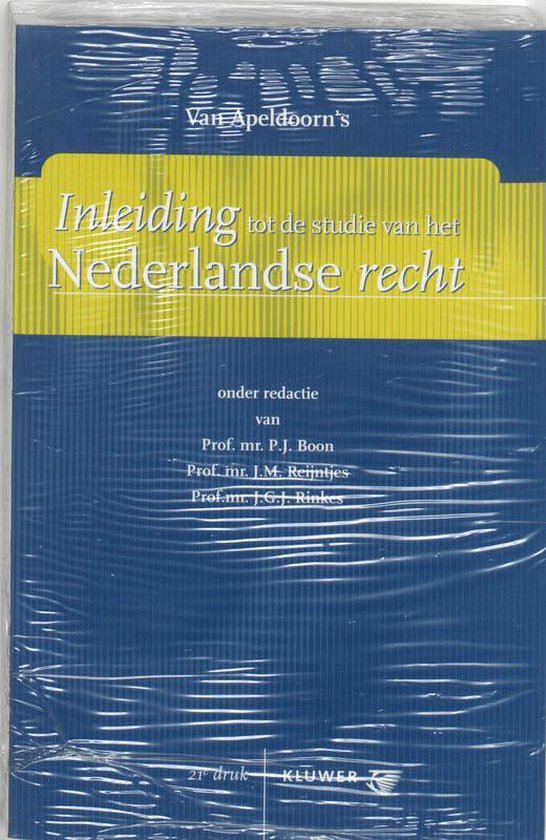 Van Apeldoorn's inleiding tot de studie van het Nederlandse recht - J.M. Reijntjes