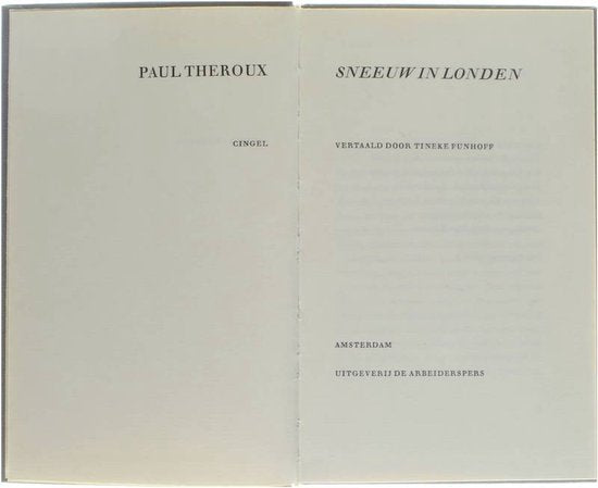Sneeuw in londen - Paul Theroux