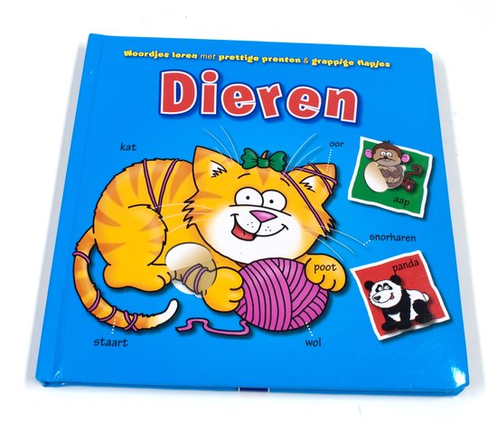 Woordjes leren met prettige prenten en grappige flappen - Dieren