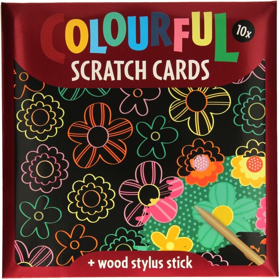 Scratch Kaarten - Bloemen, 10 Vellen
