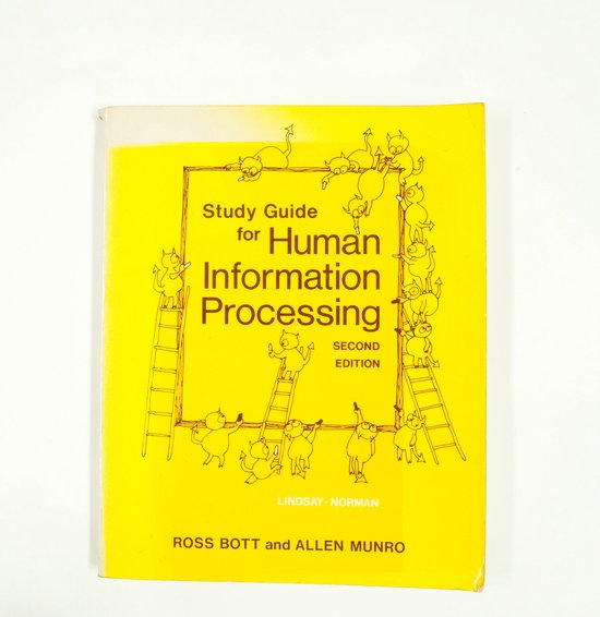 Study Guide for Human Information Processing: Second Edition - Bott, Ross
