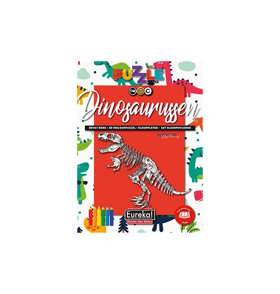 Eureka 3D Puzzle Books Kleur - en Puzzelboek - Dinosaurussen - Onbekend