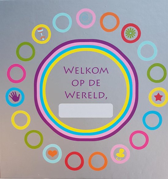 Babyboek - Welkom op de wereld - zilverkleurig