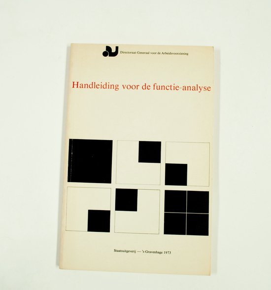 HANDLEIDING VOOR DE FUNCTIE ANALYSE - Auteur Onbekend