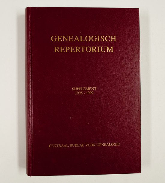 Supplement 1995 - 1999 Genealogisch repertorium door Jhr. Mr. Dr. E.A. Beresteyn - Aad van der Tang