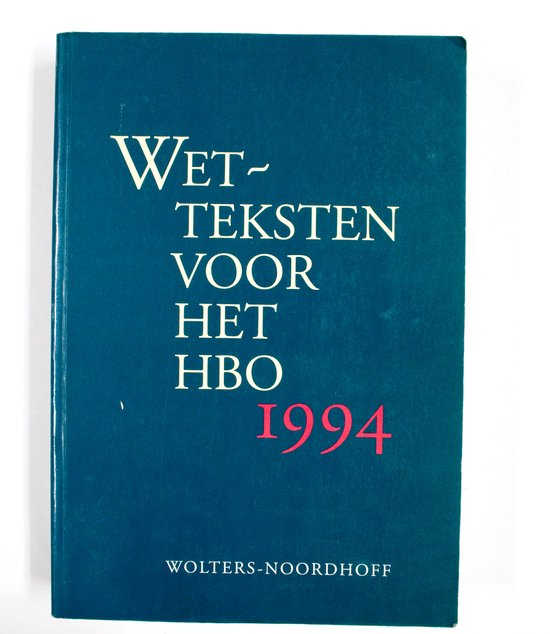 1994 Wetteksten voor het hbo - Boenders