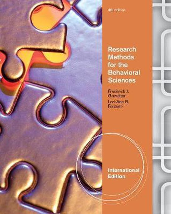 Research Methods For Behavioral Sciences - Frederick Gravetter, Lori - Ann Forzano