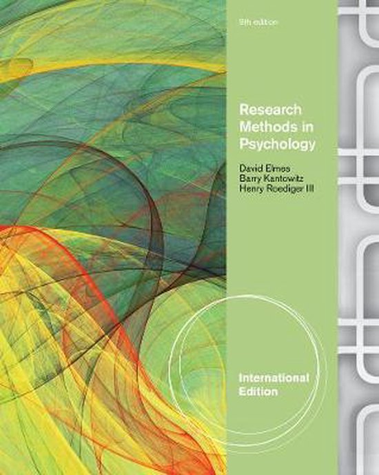 Research Methods in Psychology, International Edition - David G. Elmes, Barry H. Kantowitz
