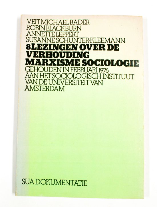 Acht lezingen over verh.sociologie marxisme