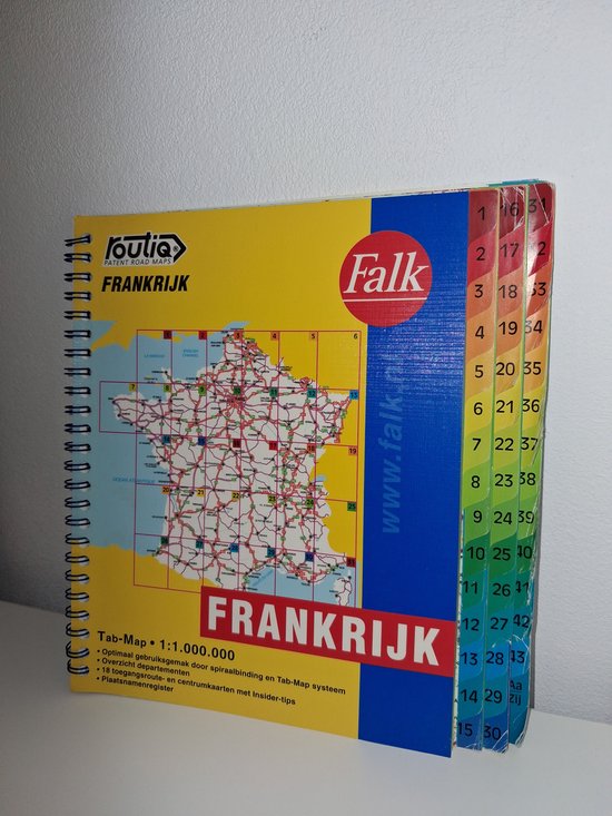 Routiq Frankrijk tab map - Falk