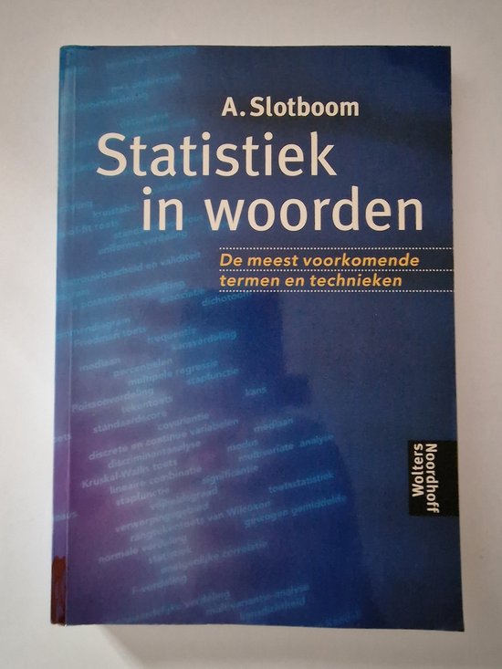 Statistiek in woorden - A. Slotboom