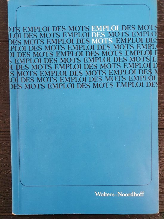 EMPLOI DES MOTS - Lübke
