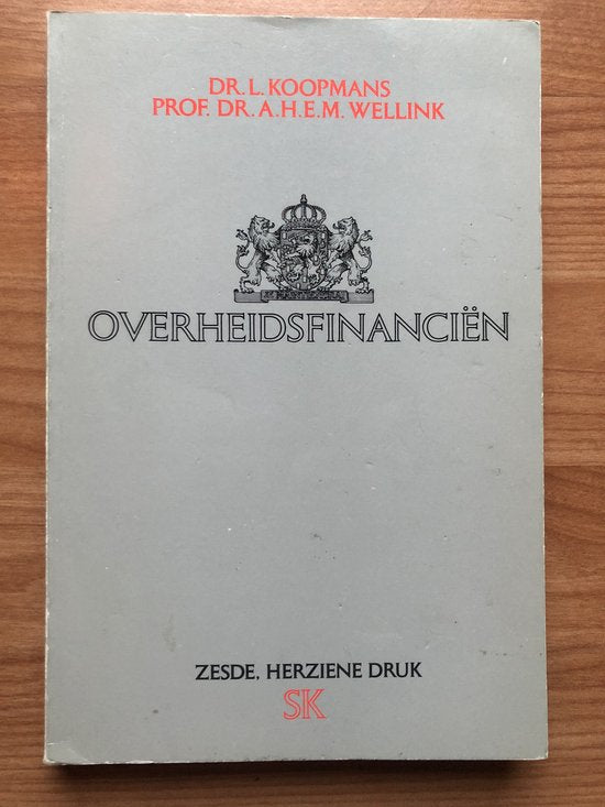 OVERHEIDSFINANCIEN 6E DR - L. Koopmans