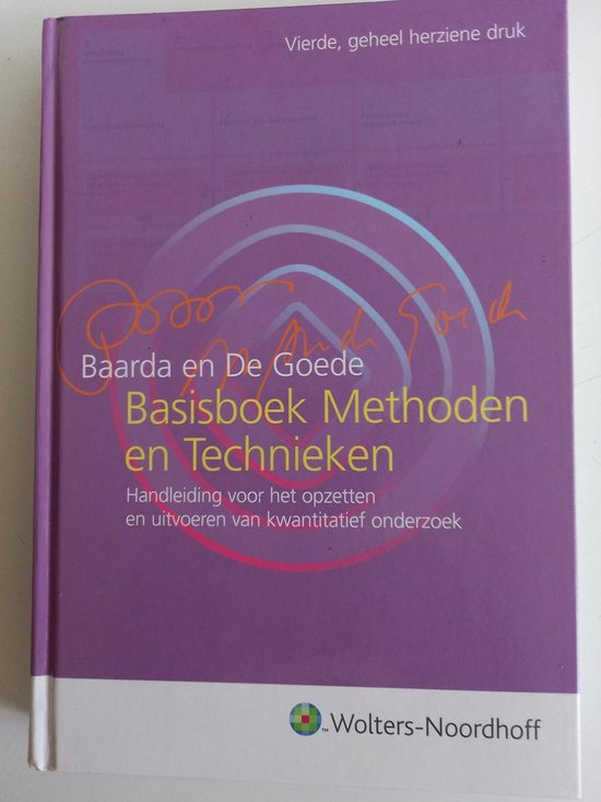 Basisboek Methoden en technieken - D.B. Baarda, M.P.M. De Goede