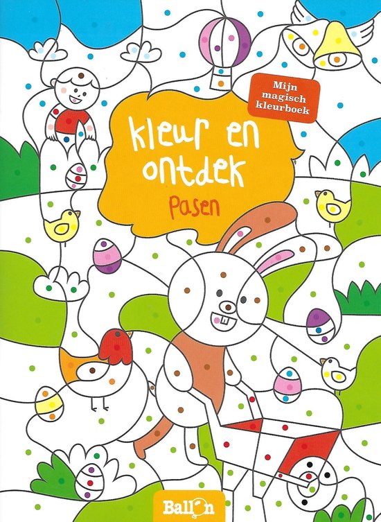 Kinderboeken kleurboek kleur en ontdek pasen