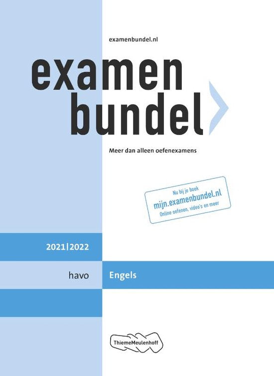 Examenbundel havo Engels 2021/2022