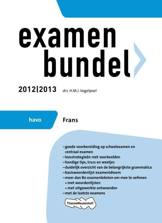 Examenbundel havo Frans 2012/2013