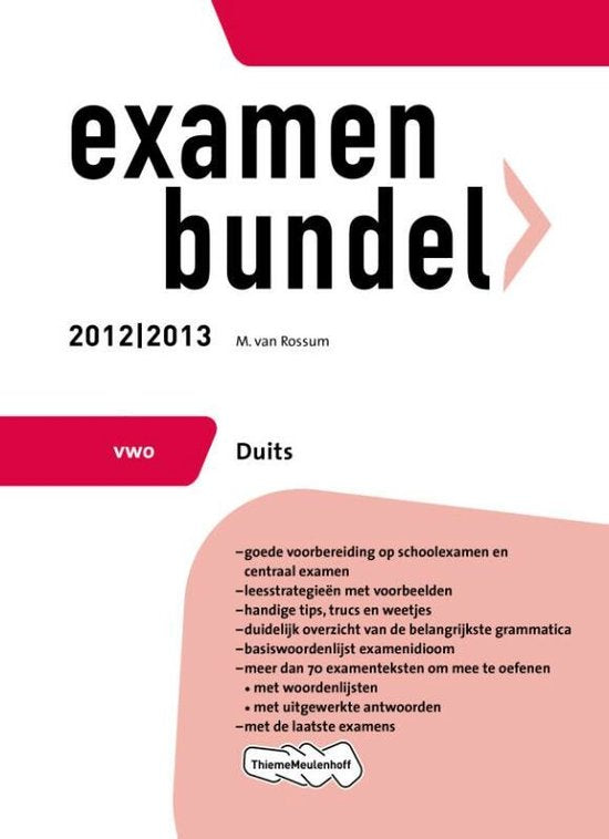 Examenbundel vwo Duits 2012/2013