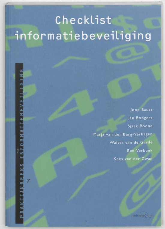 Checklist informatiebeveiliging - Joop Bautz, Jan Boogers