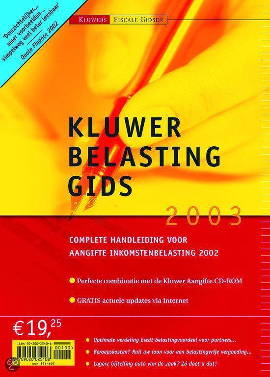 Kluwer belastinggids 2003 - Hoeven D. van den