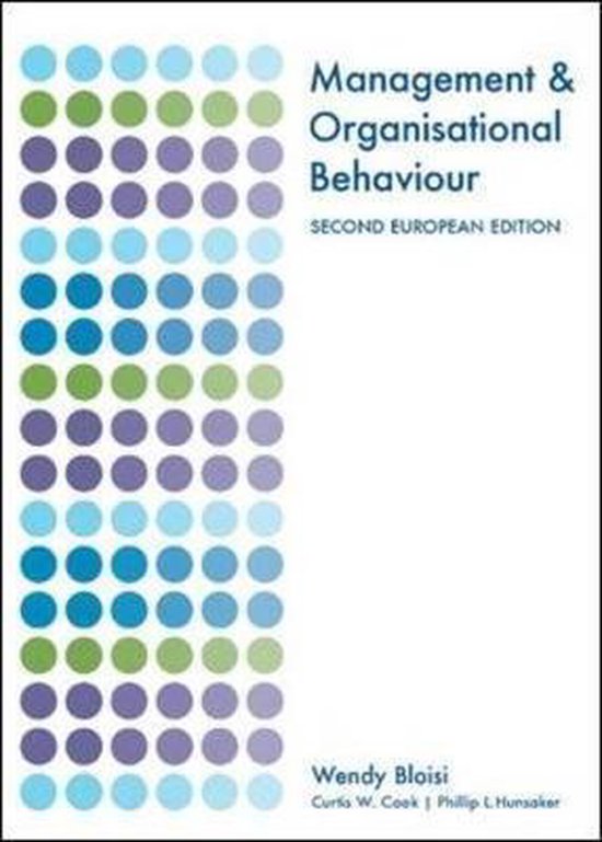 Management & Organisational Behav - Wendy Bloisi, Curtis Cook